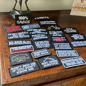 Iron on patches 24.